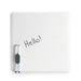 Whiteboard with "Hello" written on it and a marker attached 