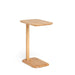 Oak wood side table with modern design on white background. (Natural Ash)