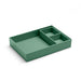 Green desk organizer tray isolated on white background (Sage)