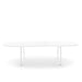 White modern oval-shaped conference table on a white background. (White-114&quot;)