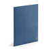 Plain blue notebook with white pages against a white background. (Slate Blue)