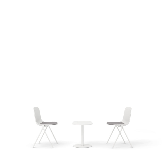 Modern minimalist chairs and table on a white background (White)