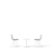 Modern minimalist chairs and table on a white background (White)