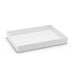 White minimalist desk tray on a clean background. (White)