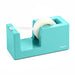Turquoise Poppin tape dispenser on a white background (Aqua)
