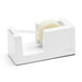 White Poppin brand tape dispenser with one roll of tape on a white background (White)
